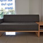 White Eucalyptus and Partly Upholstered Sofa