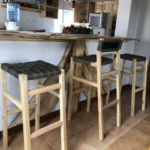 Eucaluptus and Leather Chair